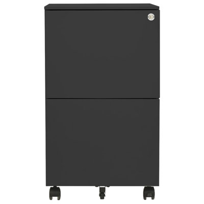 39cm Wide 2 -Drawer Mobile Steel File Cabinet