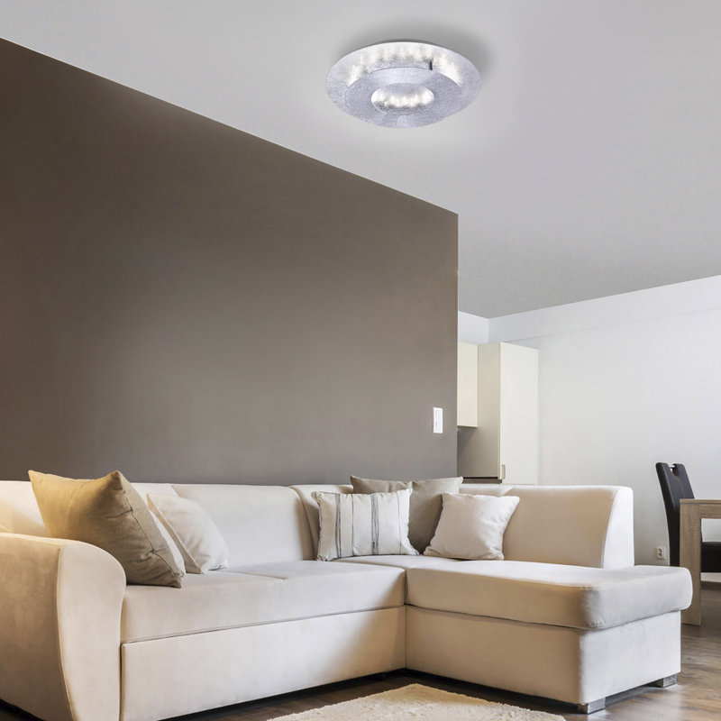 Nevis Semi Flush Mount, Silver