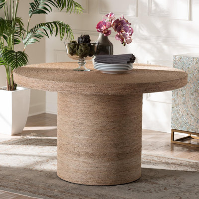 Quito 48" Seagrass Pedestal Dining Table