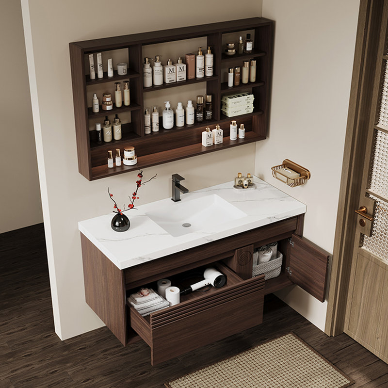 Retro and simple style bathroom cabinet