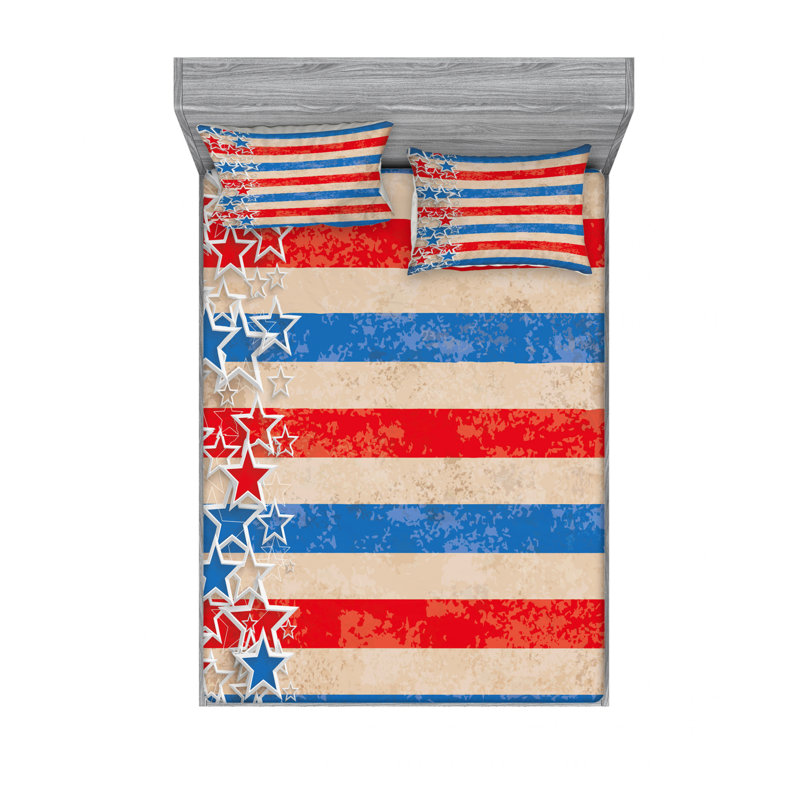 Microfiber Sheet Set, Queen Sheet Set with Fitted Sheet