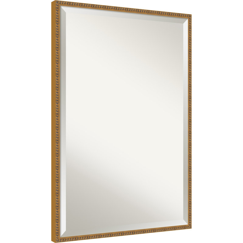 Miroir mural de salle de bain Patrick, L 25,25 po x H 37,25 po, Or Bradford
