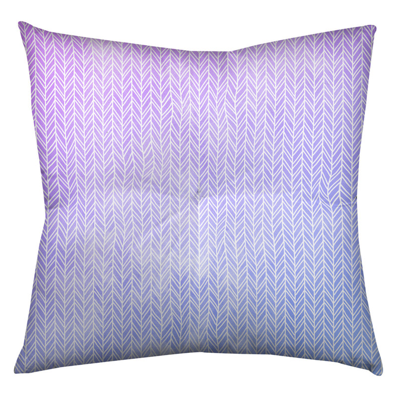 Oreiller de sol Katelyn Elizabeth, 26 po x 26 po, Bleu / Mauve