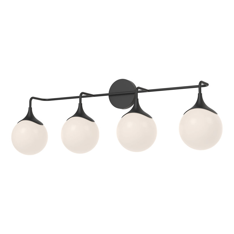 Éclairage pour meuble-lavabo Nouveau, Noir mat, 4