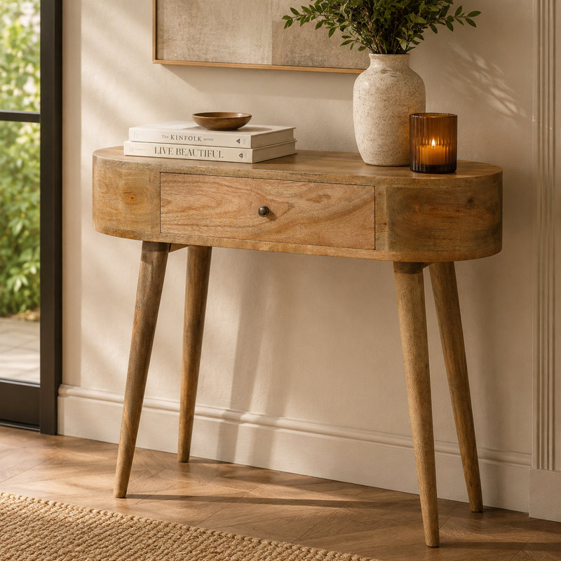 Carisha 31.5'' Solid Wood Console Table