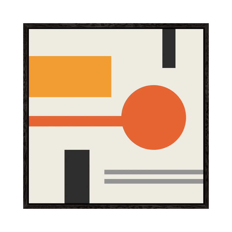 Mid Century VI - Print on Canvas, 45.72 cm H x 45.72 cm W, Black Framed