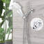 Robinet de douche à main haute avec 6 modes de jet - expérience puissante, installation facile, réglages de forme carrée, optimisation du débit d'eau, détachable