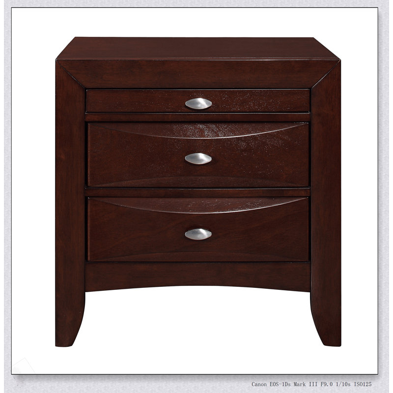 Table de chevet LUCILLE MERLOT, Noyer brun