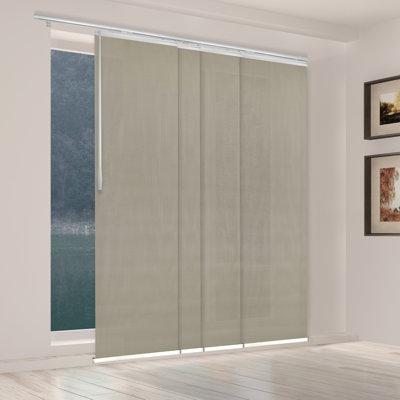 4-Panel Single Rail Panel Track Extendable 48"-88"W, Panel width 23.5"