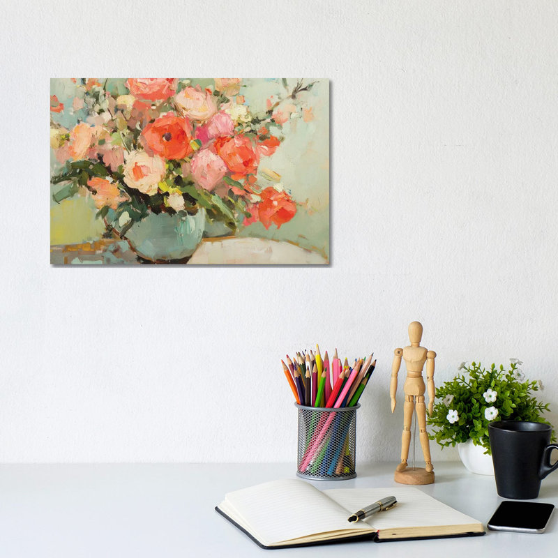«Blush Blooms», reproduction d'art sur toile tendue, H 8 po x l 12 po, Toile tendue, Ne s’applique pas