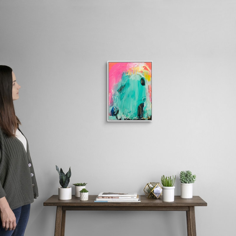 "Tell me a secret" par Amira Rahim, reproduction d’art sur toile, Toile blanche encadrée, H 18 po x l 14 po x P 1,75 po