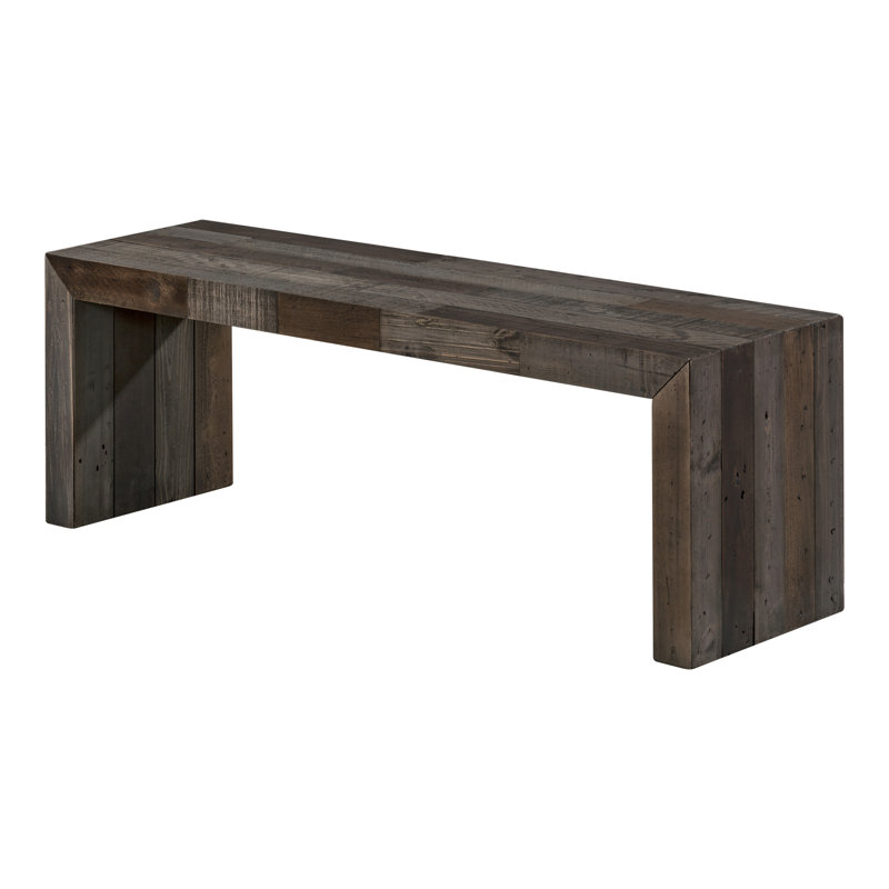 Wood Bench, Brown, 18" H x 51" W x 15" D