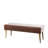 Casmir Genuine Leather Upholstered Bench
