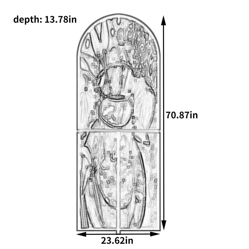 Constence, 70.87" H x 23.62" W x 13.78" D