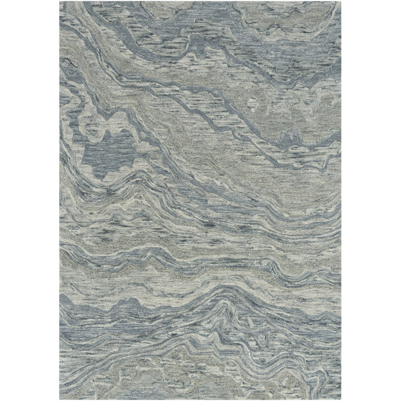 Cahide Abstract Handmade Area Rug, Rectangle 114 x 175cm