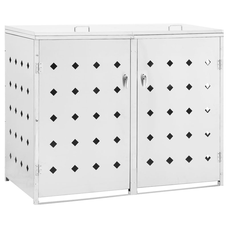 Remise à déchets horizontale en acier inoxydable l 4,53 pi. X P 2,54 pi.