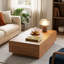 Roanoke Living room coffee table (with storage function), modern living room furniture, Brown