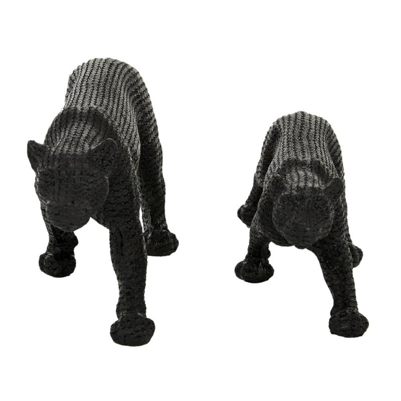 Ensemble de sculpture noire Godofreda