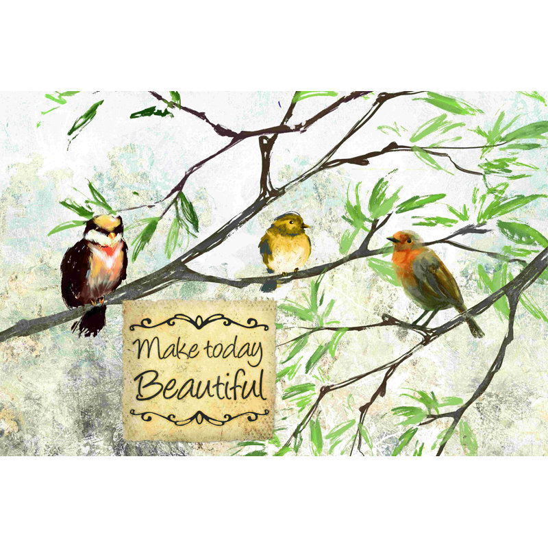 Beauté, oiseaux, impression sur toile tendue, H 8 po x l 12 po