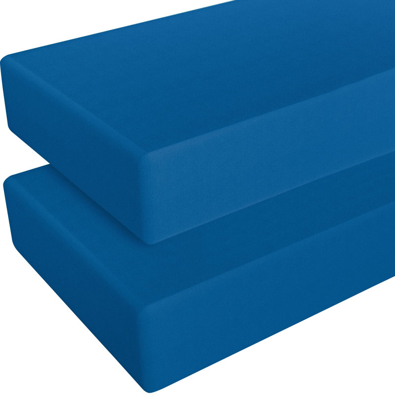Paquet de 2 feuilles de microfibre brossée ultra douce, Royal