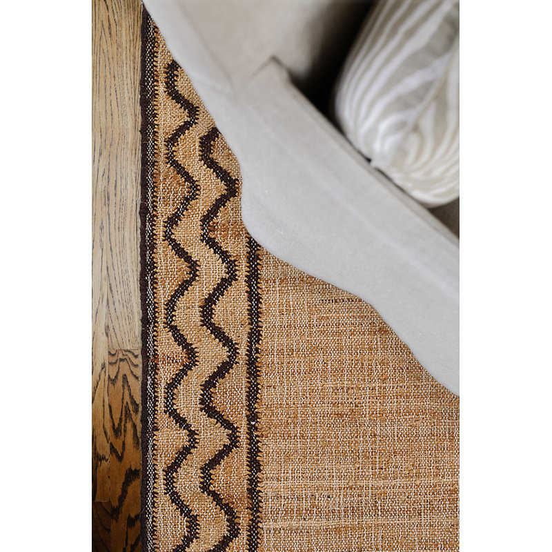 Erin Gates by Momeni Orchard Ripple Brown Hand Woven Wool and Jute Area Rug, Rectangle 2' x 3'