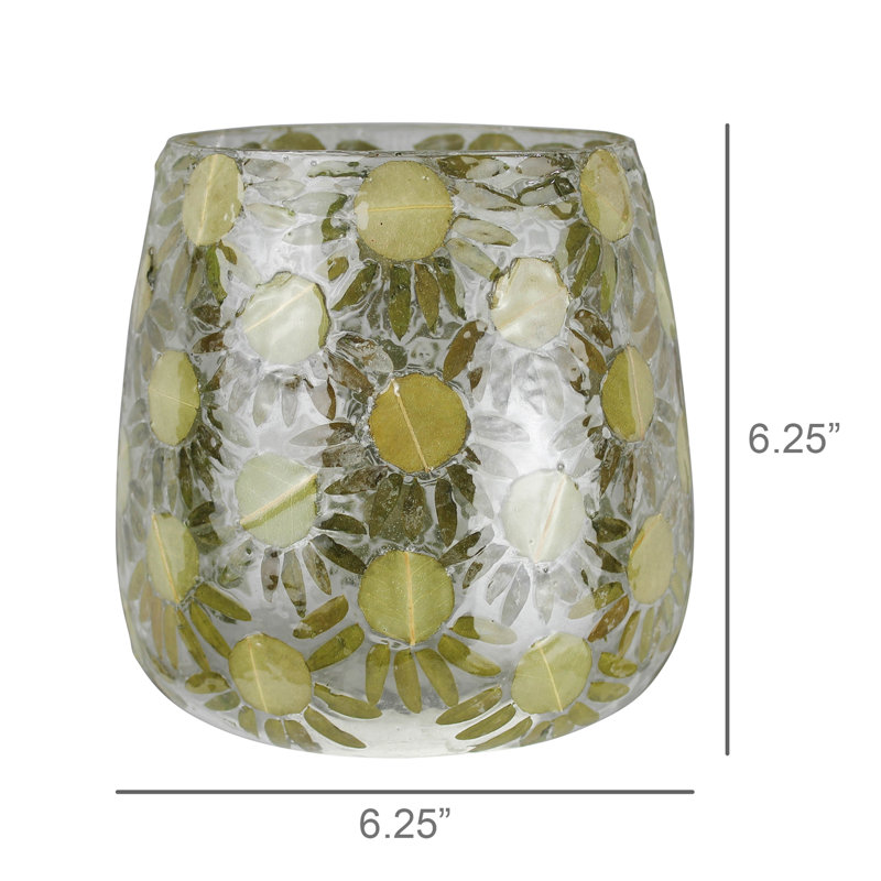 Enamel Leaf Pattern Hurricane - Lrg