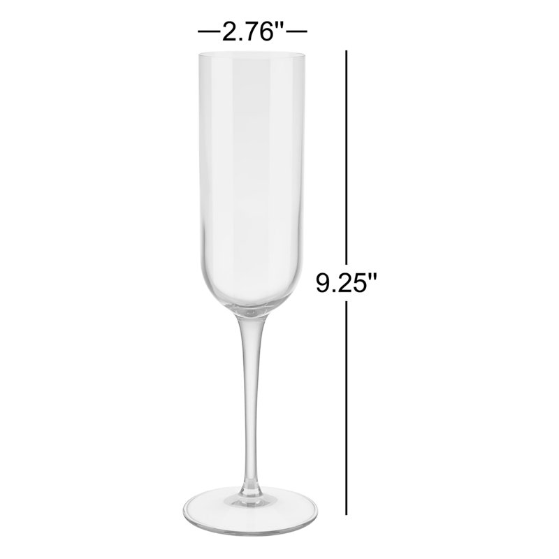 4 pièces 7 oz. Ensemble de verres Crystal Flute, Champignons