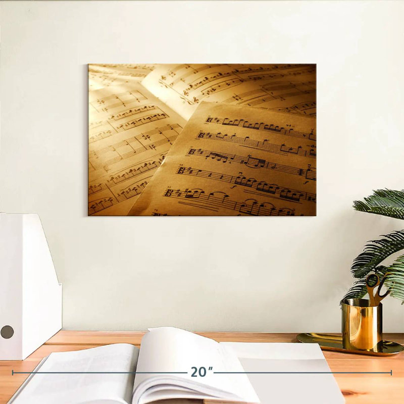Abarca Printed Musical Notes, 8" H x 12" W