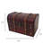 Wood and Leather Treasure Decorative Box with Lock And Lids