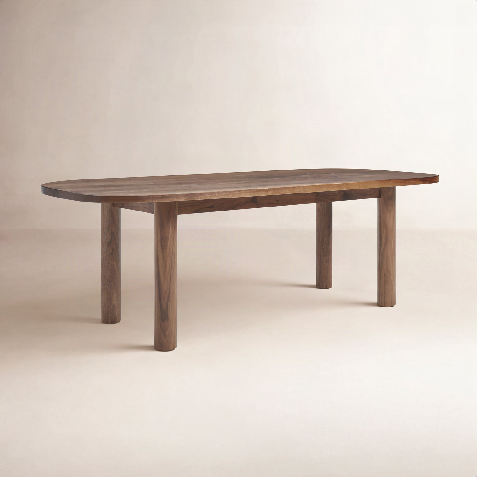Good Times Oval Dining Table, Walnut, 38" W x 82" L