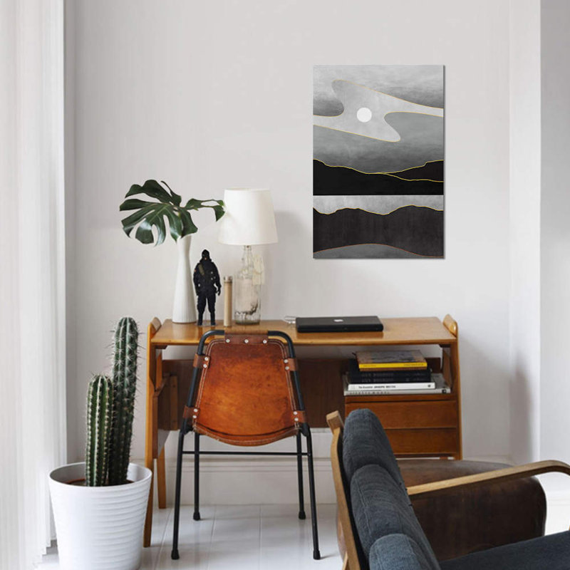 «Minimal Landscape VII», impression sur toile, H 12 po x l 8 po x P 0,75 po, Pas de tapis, Toile tendue