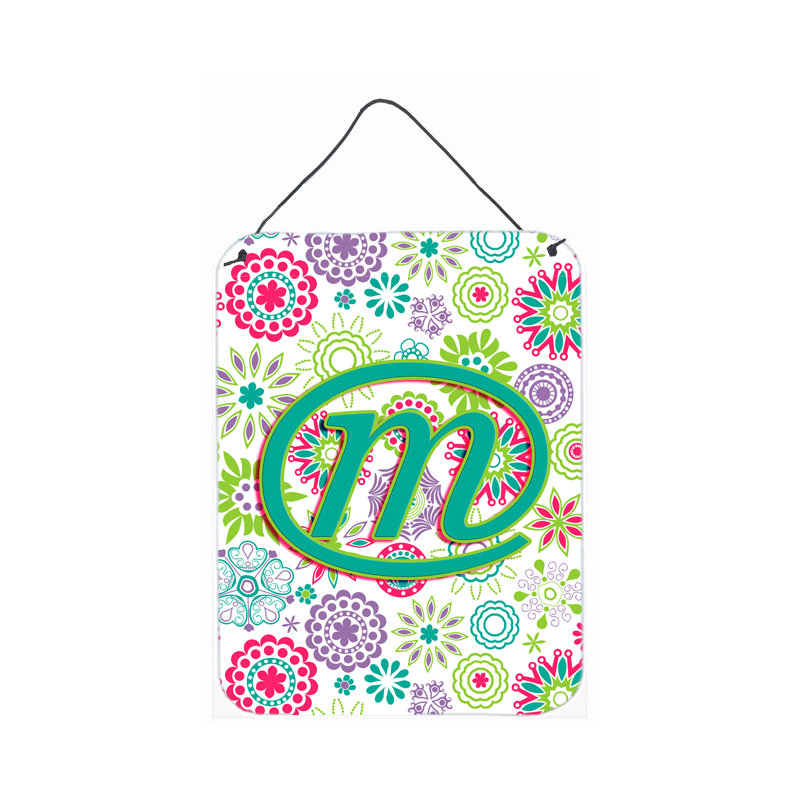 Letter Flowers Initial by Denny Knight Graphic Art Plaque, M