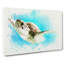 Green Turtle In Abstract - Wrapped Canvas-55309093