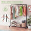 Simple and Trendy Mobile Clothes Rack with Storage Shelves for Effortless Clothing Organization-64818440