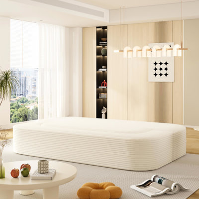 Lit de 78,7 po avec couverture fonctionnelle, 2 coussins, éponge à haute résilience, velours côtelé, s'adapte à divers cas de figure