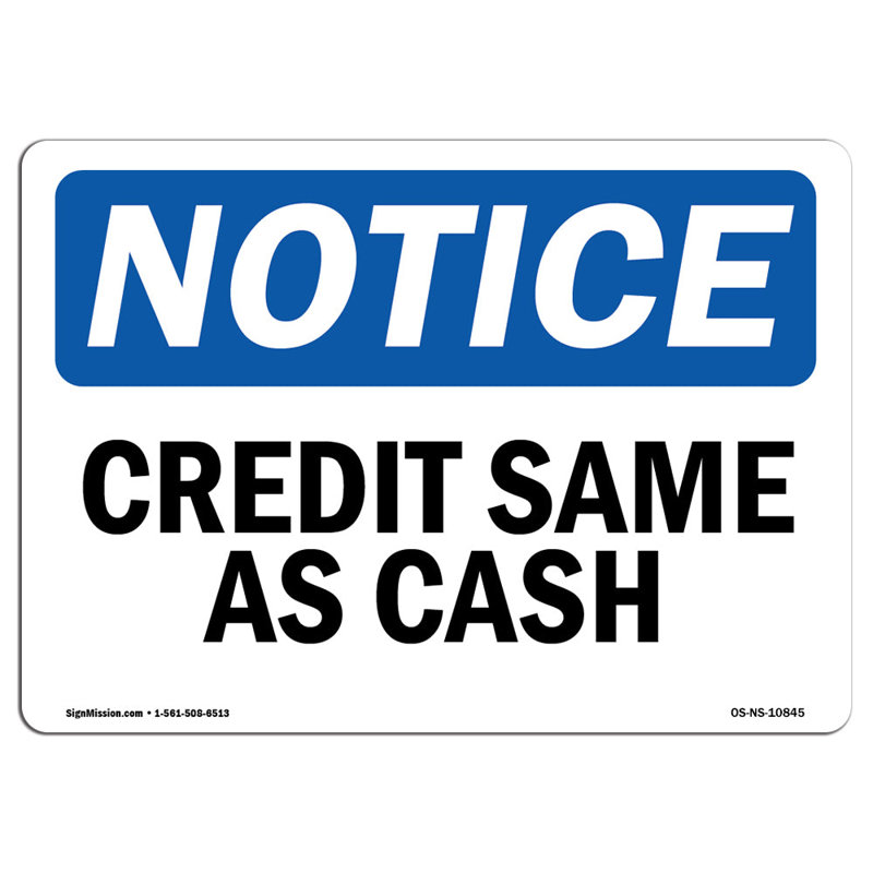 Avis - crédit identique à celui de la caisse