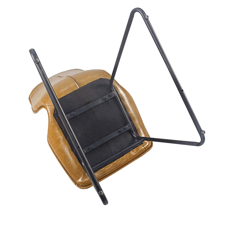Chaise d'appoint en métal, Brun