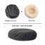 Housse de remplacement pour lit de beignet en velours gris 24 po, housse de lit ronde en fausse fourrure imperméable pour chien seulement