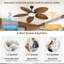 Ventilateur de plafond 52 po Tropical
