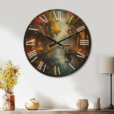 Horloge murale en bois surdimensionnée, Thailande