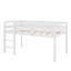 Lit mezzanine bas en bois avec échelle-858322134