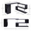 Poste de travail rotatif d'angle Modernhome