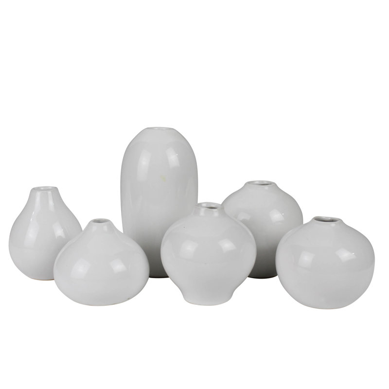 Little Vases, Ceramic - Set/6  2.5" - 5" Heights