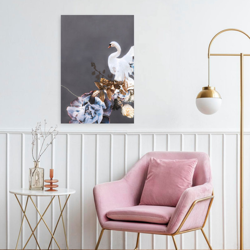 Art urbain contemporain Swan Gold 2, H 24 po x l 16 po