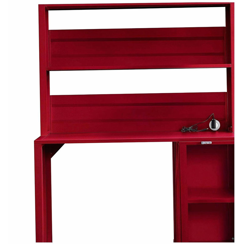 Bureau d'écriture rouge à 1 porte, Rouge
