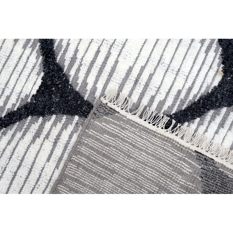 Rectangle Hand Knotted Wool Area Rug