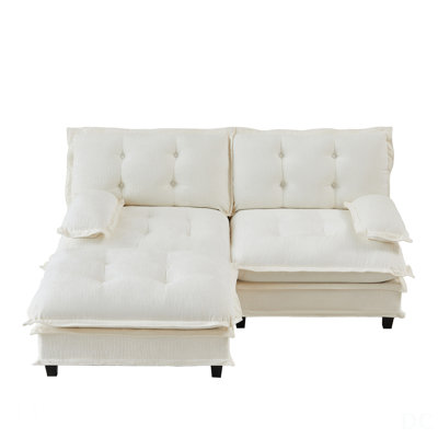 77 Inch L Shaped Modern Sofa Modular Sectional, Deep Seat With Comfy Lattice Cushion For Living Room And Apartment