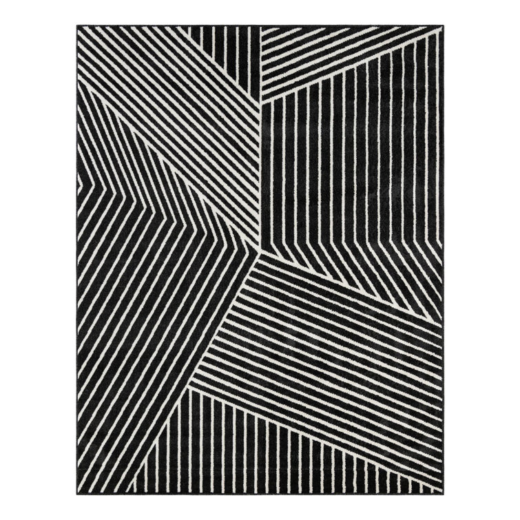 Latitude Run® Orkla Nikolis Rug Black