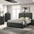 Black Upholstered Queen Bed