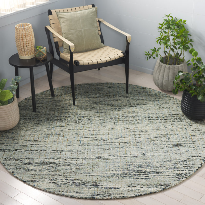 Tapis en laine touffeté Winonah, Rond 6 pi